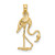 14K 3-D Textured Flamingo Charm K6608