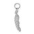 14K White Gold Textured Sea Turtle Charm K7645W