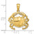 14k Crab Pendant K7806