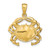 14k Crab Pendant K7806