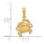 14k Crab Pendant K2994