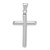 14k White Gold Polished Tube Cross Pendant K6178W