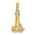 14K Lighthouse W/ Wave Charm K7409