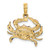 14K Blue Enamel Crab Charm K7088