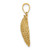 14K Textured Scallop Shell Charm K7655