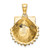 14K Textured Scallop Shell Charm K7655