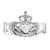 14k White Gold Polished Claddagh Ring K4773