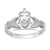 14k White Gold Polished Claddagh Ring K4773