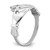 14k White Gold Polished Claddagh Ring K4773