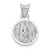 14k White Gold Our Lady of Guadalupe Semi-solid Round Pendant K6335