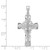 14k White Gold Latin Cross Pendant K376