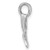 14K White Gold 3-D Polished Whale Tail Chain Slide K7709W