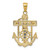 14k Two-tone Mariner's Crucifix Pendant K2209