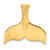14K 3-D Polished Whale Tail Charm K7870