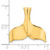 14K 3-D Polished Whale Tail Charm K7870
