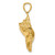 14K Textured Conch Shell Charm K7845