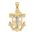 14k Two-tone Mariner's Crucifix Pendant K2210