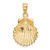 14k Scallop Shell Pendant K2919
