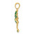 14k Enameled Palm Tree Pendant K2893