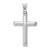 14k White Gold Polished Tube Cross Pendant K6206
