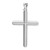 14k White Gold Polished Tube Cross Pendant K6206