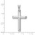 14k White Gold Polished Tube Cross Pendant K6206