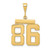 14k Medium Polished Number 86 Charm MP86