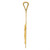 14k Polished Satin and D/C Crucifix Pendant K5543