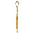 14k Polished Satin and D/C Crucifix Pendant K5551