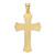 14k Polished Satin and D/C Crucifix Pendant K5557