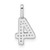 14k White Gold Diamond Number 4 Pendant PM8370-4-007-WA