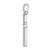 14K White Gold Polished Cross Charm K8501W