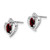 Sterling Silver Rhodium-plated Garnet & Diam. Earrings QBE19JAN