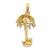 14K 2-D Textured Single Palm Tree Charm K8080