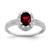 Sterling Silver Rhodium-plated Diam. & Garnet Ring QBR10JAN-8