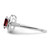 Sterling Silver Rhodium-plated Diam. & Garnet Ring QBR10JAN-8