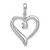 14k White Gold Created Opal and Diamond Heart Pendant PM7005-OP-001-WA