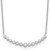 14k White Gold Diamond Curved Bar Necklace PM1005-050-WA-18