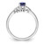 Sterling Silver Rhodium-plated Created Sapphire Ring QBR15SEP-7