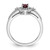 Sterling Silver Rhodium-plated Garnet & Diam. Ring QBR16JAN-10