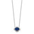 14k White Gold Diamond and Oval Sapphire 18 inch Necklace PM4027-SA-013-WA-18