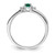 Sterling Silver Rhod-plated Created Emerald/Diamond Birthstone Ring QBR25MAY-6