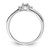Sterling Silver Rhodium-plated CZ & Diamond Birthstone Ring QBR25APR-6