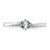 Sterling Silver Rhodium-plated CZ & Diamond Birthstone Ring QBR25APR-6
