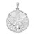 De-Ani Sterling Silver Rhodium-Plated Polished and Textured Sand Dollar Pendant QC10094