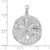 De-Ani Sterling Silver Rhodium-Plated Polished and Textured Sand Dollar Pendant QC10094