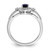 Sterling Silver Rhodium-plated Created Sapphire & Diam. Ring QBR16SEP-9