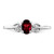 Sterling Silver Rhodium-plated Garnet Ring QBR20JAN-5