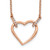 14k Rose Gold Diamond Heart 18 inch Necklace PM4366-005-RA