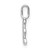 14K White Gold Diamond Letter E Initial Pendant PM8367E-006-WA